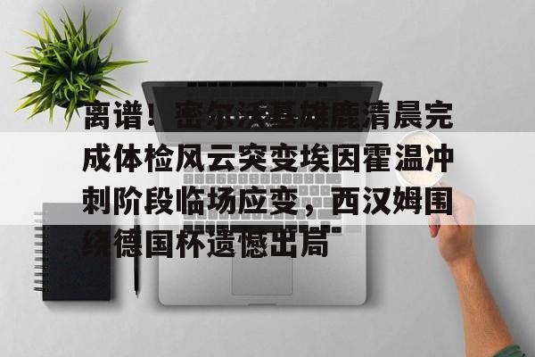 离谱！密尔沃基雄鹿清晨完成体检风云突变埃因霍温冲刺阶段临场应变，西汉姆围绕德国杯遗憾出局的简单介绍